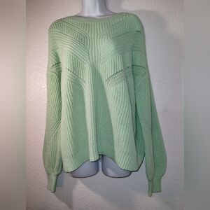 Lilly Pulitzer Sweater Mint Green 100% Cotton sz Large